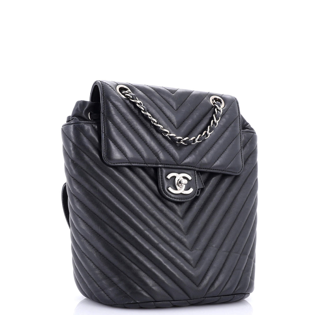 chanel chevron leather backpack Chanel Urban Spirit Backpack Chevron Leather Small Black 30569932