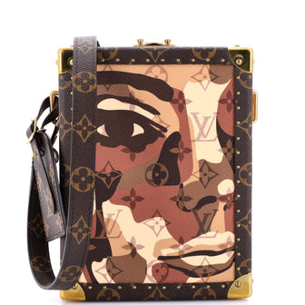 Louis Vuitton x KidSuper Vertical Clutch Box Limited Edition Patchwork Printed Camouflage Monogram Canvas