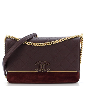 Chanel Lady Coco Flap Bag Quilted Caviar and Suede Medium
