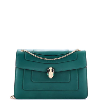 Bvlgari Serpenti Forever Square Shoulder Bag Leather Medium