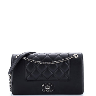 Chanel Mademoiselle Vintage Flap Bag Quilted Sheepskin Medium
