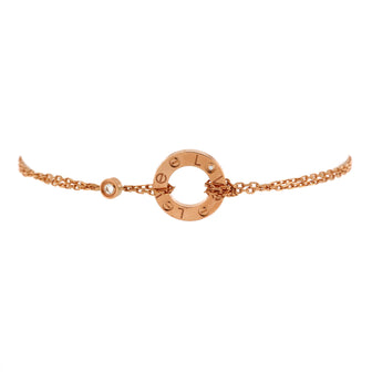 Cartier 2 Diamonds Love Bracelet 18K Rose Gold with Diamonds