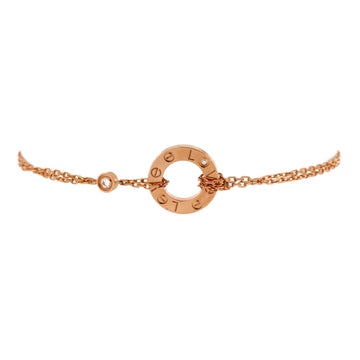 Cartier 2 Diamonds Love Bracelet 18K Rose Gold with Diamonds