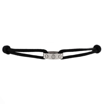 Cartier Charity Love Cord Bracelet Silk Cord with 18K White Gold