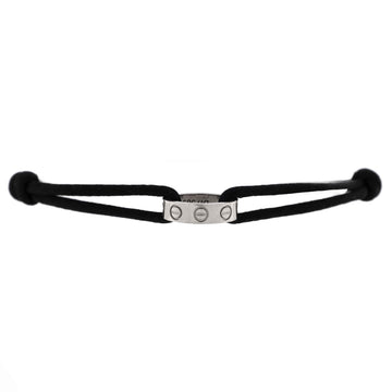 Cartier Charity Love Cord Bracelet Silk Cord with 18K White Gold