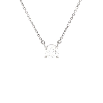 Tiffany & Co. Solitaire Pendant Necklace Platinum with Diamond .70CT