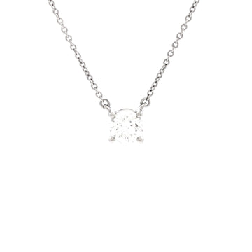 Tiffany & Co. Solitaire Pendant Necklace Platinum with Diamond .70CT