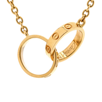 Cartier Love Interlocking Necklace 18K Yellow Gold