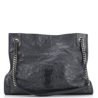 Saint Laurent Niki Shopping Tote Matelasse Chevron Leather Medium