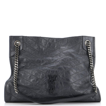 Saint Laurent Niki Shopping Tote Matelasse Chevron Leather Medium