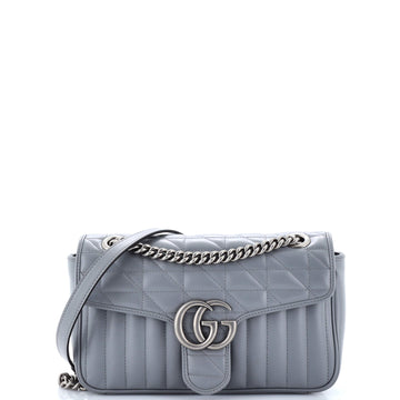 Gucci GG Marmont Flap Bag Mixed Matelasse Leather Small
