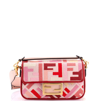 Fendi Baguette NM Bag Zucca Embroidered Canvas Mini