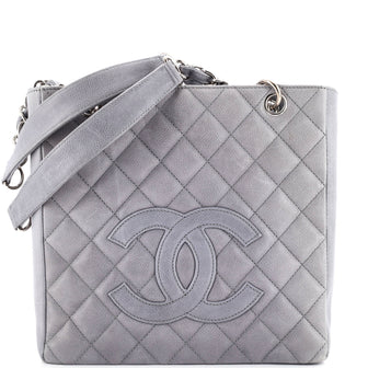 Chanel Petite Shopping Tote Quilted Caviar