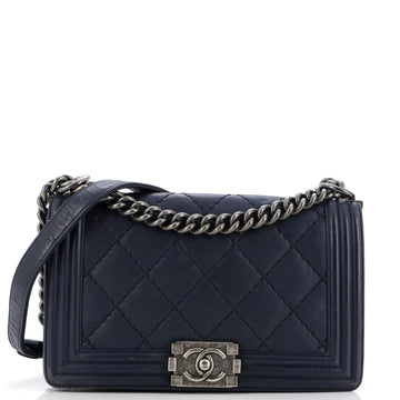 Chanel Stitch Boy Flap Bag Quilted Calfskin Old Medium