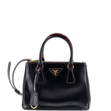 Prada Double Zip Lux Tote Vernice Saffiano Leather Small