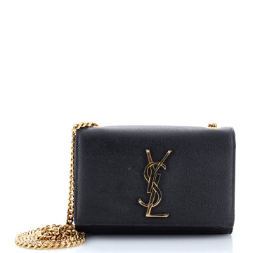 Saint Laurent Classic Monogram Crossbody Bag Grainy Leather Small