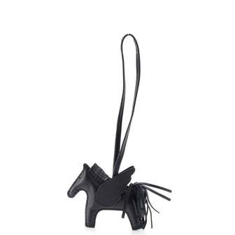 Hermes So Black Pegase Rodeo Bag Charm Leather PM