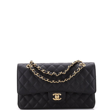 Chanel Classic Double Flap Bag Quilted Caviar Medium
