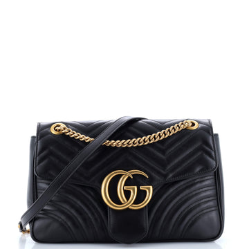 Gucci GG Marmont Flap Bag Matelasse Leather Medium