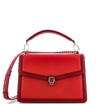 Bvlgari Serpenti Forever Shoulder Bag Quilted Leather Medium