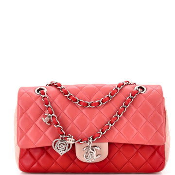 Chanel Valentine Crystal Hearts Flap Bag Quilted Lambskin Medium