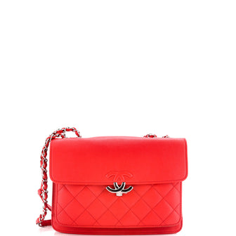 Chanel CC Box Flap Bag Quilted Calfskin Small