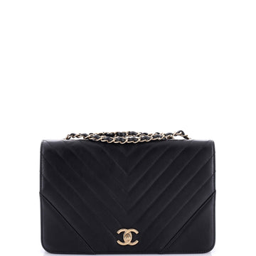 Chanel Statement Flap Bag Chevron Calfskin Small