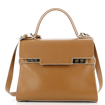 Delvaux Tempete Top Handle Bag Leather MM
