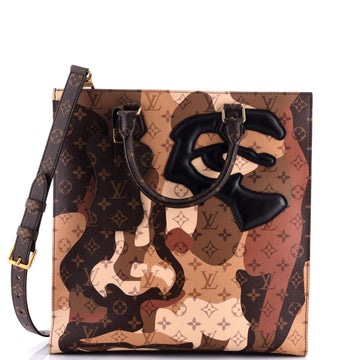 Louis Vuitton x Kid Super Sac Plat NV Limited Edition Patchwork Printed Camouflage Monogram Canvas