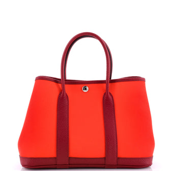 Hermes Garden Party Tote Toile and Leather 30