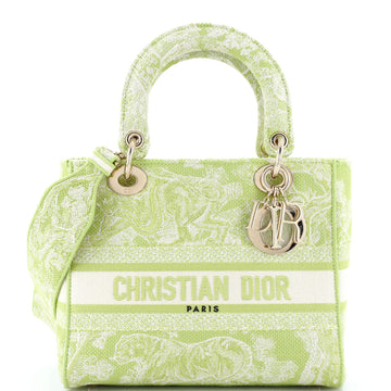 Christian Dior Lady D-Lite Bag Cannage Embroidered Canvas Medium