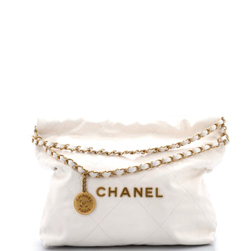 Chanel 22 Chain Hobo Quilted Calfskin Small