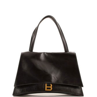 Balenciaga Crush Top Handle Shoulder Bag Leather Medium