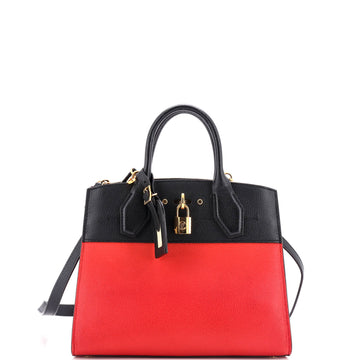 Louis Vuitton City Steamer Handbag Leather PM