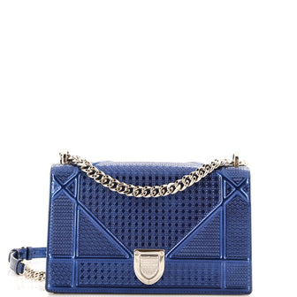 Christian Dior Diorama Flap Bag Cannage Embossed Calfskin Small