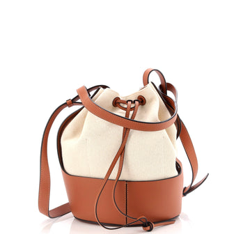 Loewe Balloon Bucket Bag Canvas and Leather Medium