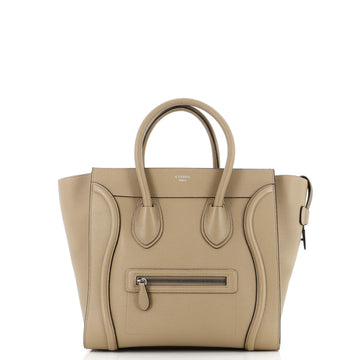 Celine Luggage Bag Grainy Leather Mini