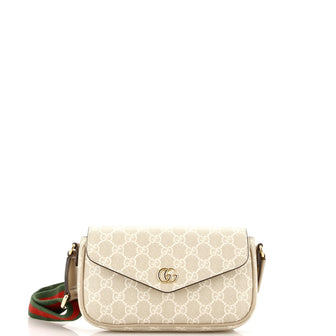 Gucci Ophidia Envelope Flap Shoulder Bag GG Coated Canvas Mini