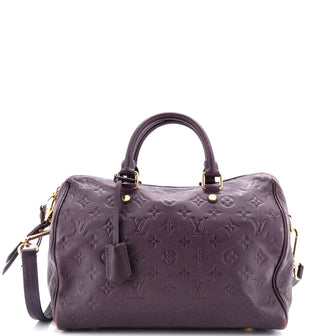 Louis Vuitton Speedy Bandouliere Bag Monogram Empreinte Leather 30