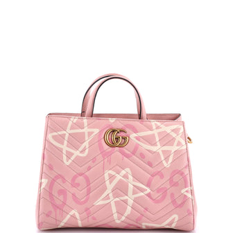 Gucci GG Marmont Tote GucciGhost Matelasse Leather Small