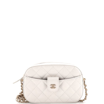 Chanel Camera Case Bag Quilted Caviar Mini