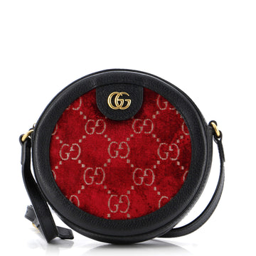 Gucci Ophidia Round Shoulder Bag GG Velvet Mini