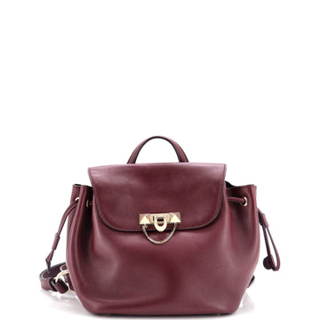 Valentino Garavani Demilune Drawstring Backpack Leather