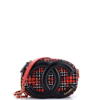 Chanel Coco Midnight Camera Case Quilted Tweed and Lambskin Small