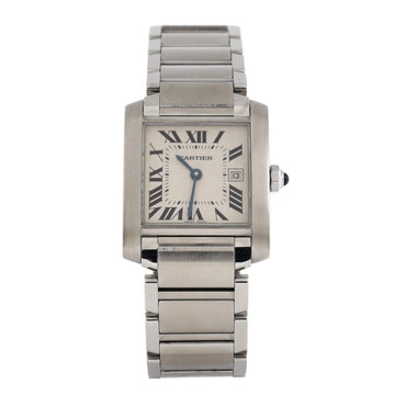Cartier Tank Francaise Quartz Watch Stainless Steel 25
