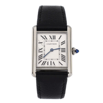Cartier Must de Cartier Tank Quartz Watch Stainless Steel and Leather 25