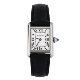 Cartier Must de Cartier Tank Quartz Watch Stainless Steel and Leather 22