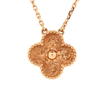 Van Cleef & Arpels Vintage Alhambra Pendant Necklace 18K Rose Gold