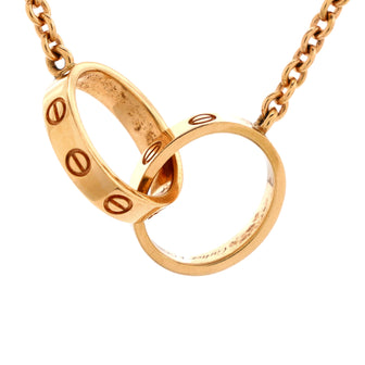 Cartier Love Interlocking Necklace 18K Rose Gold