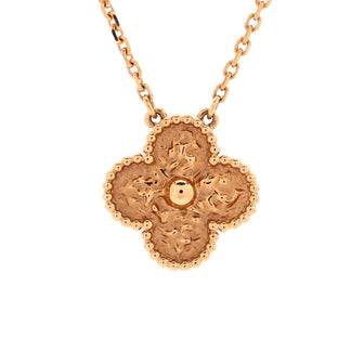 Van Cleef & Arpels Vintage Alhambra Pendant Necklace 18K Rose Gold